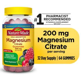 Nature Made High Absorption Magnesium Citrate Gummies;  200 mg;  64 Count